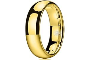 Three Keys Jewelry Gold Tungsten Wedding Ring Bands for Men Women 2mm / 4mm / 6mm