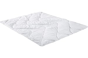 ‎ERWIN MÜLLER Erwin Müller Children's Duvet with Fibre Filling - Optimum Moisture Wicking Easy Care Washable with Wave Quilting - White Size 100 x 135 cm