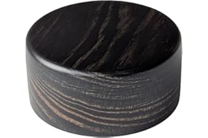 GRECA Peanas Circulares de Madera Maciza. Acabado Barniz Nogal Mate. Grosor: 3 cms. Varias Medidas. (Diámetro 6.5 * 3 cms)