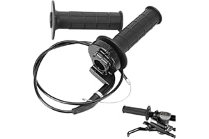 AONAYO 1 Paar gasgriff,Motorrad Lenkergriffe 7/8" 22mm,schnellgasgriff,Gasgriff Motorrad Lenkergriffe Mit Kabel,für 50cc 90cc 110cc 125cc 140cc 150cc 200cc 250cc Pitbike Dirtbik