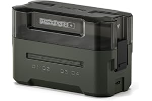 Tilta DMW-BLK22 Battery Charger 4-Channel Charging Case Compatible with DMW-BLK22 Batteries, Portable Charging Station - Green TBC-BLK22-GN