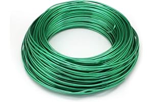 PH PANDAHALL PandaHall Fil d'aluminium de calibre 15 de 1,5 mm pour la fabrication de bijoux - Vert - 100 m