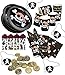 Produktbild Jolly Roger Piratenset + Partynelly® Bonus, für 8 Kinder, schwarzer Pirat, Teller, Servietten, Becher
