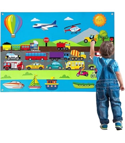 Tablero De Fieltro Para Cuentos Y Decoración – Set De 36 Accesorios Reutilizables, Juego Educativo Sensorial Para Niños +3 Años
