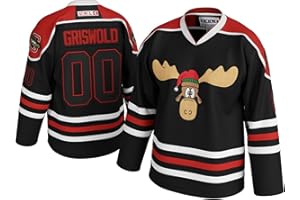 UNLC Griswold Moose Clark #00 Hockey Jersey – X-Mas Vacation Stitched Letters & Numbers, Fan Apparel, Breathable Polyester, S-5XL