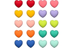 ‎LONXIO 20 Stück Kühlschrank Magnete,Bunte Herz Dekorative Kühlschrankmagnete, 3D Starke Magnete für Kühlschrank Magnettafel Whiteboard Pinnwand Büro (Bunte Herz)