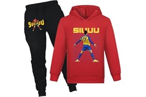 FORLCOOL Unisex Kids Football Kit Casual Tracksuits Football Hoodie and Pants 2pcs Sets