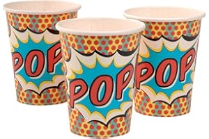 Ginger Ray Paper Cups - Pop Art Superhero Party