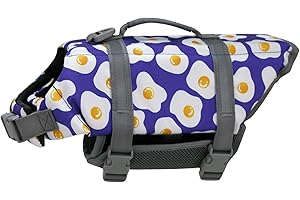 FANSU Gilet de Sauvetage pour Chien avec Poignée, Gilet de Sauvetage Réglable pour Chiens de Petite, Moyenne et Grande pour Sécurité de l'eau Plage, Piscine (XL,Feuille d'Érable)