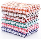 SNKPRODUCTS - Absorbent Terry Cotton Kitchen Towels 28 x 40 cm - Pack of 6 Reusable Kitchen Towels, Soft and Resistant, Multi