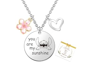 ALEXCASE Stitch Necklace Disney,Stitch Jewellery,Lilo and Stitch Necklace,Stitch Stuff for Girls,Girls Necklace,Stitch Gifts for Girls,Stitch Gifts for Girls,Stitch Gift