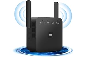 DOBWGXZ WiFi Extender for Large Homes: 3800sq.ft Long Range - 4 Antennas + 45 Devices | Instant Boost with Ethernet Port & Parental Controls | UK Plug White (2025 Smart Signal Booster)