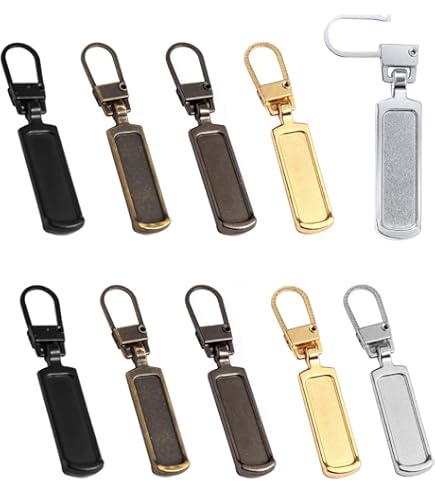 8 Cursori Per Cerniere In Metallo - Forma Cuore E Ciondolo, Riparazione Universale - Foto 4