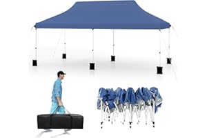 RELAX4LIFE Tonnelle Pliante 3x6 Imperméable, Barnum Pliant 3x6, Tente de Réception Anti-UV, Hauteur Réglable, Sac Transport, Potection Solaire, Montage sans Outil, pour Mariage Fête