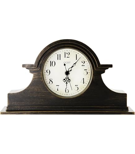 Horloge Cheminée Seiko QXJ031B - Carillon Westminster, Bois Chêne Foncé