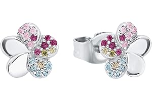 Prinzessin Lillifee Ohrstecker 925 Sterling Silber Mädchen Kinder Ohrschmuck, Blume, mit Schmuckstein, Kommt in Schmuck Geschenk Box