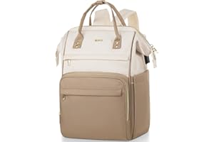 RJEU Plecak na laptopa Kobiety 15,6 cala, damski plecak Torba do pracy Kabina podróżna, inteligentny plecak szkolny dla dziewczynek torba na uczelnię do biura uniwersytet Dojazdy, khaki beżowy