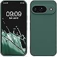 kwmobile Case Compatible with Google Pixel 9 Case - Protective Slim TPU Phone Cover - Soft Matte Finish - Forest Green