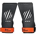 Bear KompleX Carbon No Hole Speed Hand Grips for Pull-Ups, Weightlifting, WODs with Wrist Straps, Cross-Training Gloves, Comfort and Support, Hand Protection from Rips and Blisters for Men and Women