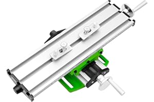 YISSALE Perceuse de table cruciforme, fraiseuse en métal, étau professionnel en fonte pour forets à colonne, mâchoires larges et mini table de coordonnées polyvalente