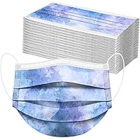 Lulupi 50 Stück Einweg Mundschutz Mund-Nasenschutz Pusteblume Bedruckt 3 lagig Einmal MNS Löwenzahn Motiv Halstuch Mund…