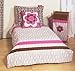 Bacati Crib Skirt, Damask Chocolate