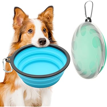Opvouwbare hondenbak voor reizen, draagbare waterbak voor honden en katten en huisdieren, opvouwbare voerbak voor reizen, kamperen, wandelen (paars, 2100 ml