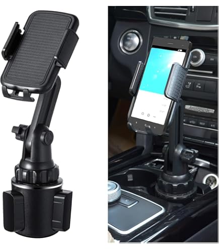Support Voiture Universel Pour Smartphone/tablette - Fixation Porte-gobelet, Rotatif 360° - 2