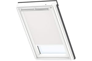 VELUX Original Roof Window Blackout Blind for P10, Light Beige, with White Guide Rail
