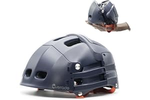 Overade Innovation - Plixi Folding Helmet for Bikes, Scooters, Rollerblades. CE EN1078 Certified, Protects Like a Conventional Helmet. Volume Divided by 3. With 2 Sizes.