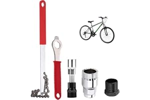 YTUGIL Kit di 5 attrezzi per la rimozione della catena della bicicletta, set di estrattori per pedivella per bicicletta, con chiave per guarnitura della bici, strumento di rimozione del pignone della catena