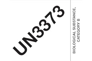 Tape Logic DL1404 Labels,"UN3373 Biological Substance Category B", 4" x 4 3/4", Black/White, 500 Per Roll