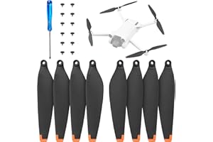 DERAY | Elica per drone DJI Mini 3 Pro, punta in gomma TPU, Fly More Combo, eliche di ricambio a basso rumore | 8 pezzi/4 paia