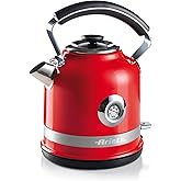 Ariete Moderna Su Isıtıcı Kırmızı 2854/00 - Modern Kettle 1,7 Lt, 2000 Watt, Paslanmaz &Ccedil;elik G&ouml;vde, Su Sıcaklığını G&ouml;steren T