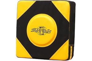 SM SunniMix Wand Schlagkissen Schlagpolster Punch Pad Boxpratzen Trittkissen für Boxen Kickboxen Kampfsport - Schwarz Gelb, L