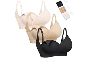 HOFISH Maternity & Nursing Bras for Breastfeeding Support Comfort Seamless T-Shirt Bra for Pregnancy Sleeping Bralette