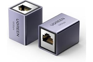 UGREEN Przedłużacz kabla sieciowego RJ45 Łącznik 10-gigabitowego kabla sieciowego Łącznik złącza sieciowego Ethernet Łącznik kabla sieciowego Łącznik Cat7/ Cat6/ Cat5e/ Cat5（2 sztuk）