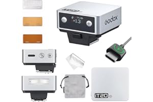 Godox IT20 O Mini TTL Flash, IT20O TTL Speedlite, Compatibile con Olympus E-M1 Pen-F E-M10 II E-PL8 E-M10 III E-P5,Panasonic GH4 100 F1 G85 GX85 LX100 S1 (Argento)