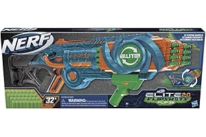 Hasbro Nerf Elite 2.0 - Flipshots Flip-32, Blaster Con 32 Canne Porta Dardi Che Si Ribaltano Per Raddoppiare La Potenza Di Lancio, Capacità 32 Dardi, Include 32 Dardi Nerf Elite