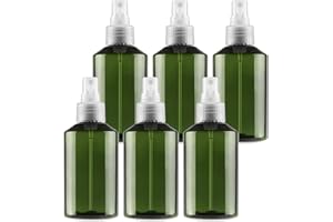 TIANZD 6 Pezzi 150 ml Fine Nebbia Bottiglie Spray Verde Vuote in Plastica con Pompa trasparente Flacone Spray per Cosmetica Profumo Acqua Alcol da Viaggio