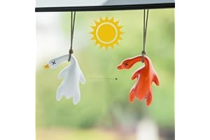 PWSAP AutoZubehör zum Aufhängen,Auto Anhänger Swinging Farbwechselnde gebratene Ente Auto-Spiegelaufhängung Peking-Ente Lustig Rückspiegel Nette Innen Dekoration Hänge Ornament Spiegel Zubehör Geschenke