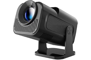 Alwtniet HY320pro Proyector, Portátil Proyector 4K 1080P con WiFi y BT 5.0, Android TV Smart Projrctor Auto Keystone, Giratorio 180°, proyectores de vídeo para Exteriores para teléfono/TV Stick