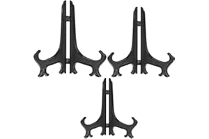 NIANOPKM 2.95/3.93/4.92 Pollici Cavalletto in Plastica Supporto per Piatto Pieghevole Espositore per Ciotola da Collezione Scaffale per Libri Piatti DVD Immagine 3 Pezzi