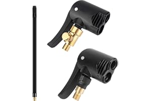 CTDMJ Adapter do pompowania opon z 2 elementami mosiądzu, amerykański i francuski standard, wtyczka dźwigniowa, wąż do opon samochodowych, przedłużacz zaworu, adapter do samochodu, motocykla, roweru