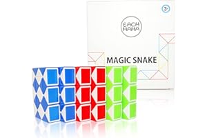EACHHAHA 6 pezzi Mini serpente magico 24 Blocchi-gadget compleanno bambini-regalini fine festa compleanno-giocattolo rompicapo-Regalo per bambini piccoli-Interessante Magic Snakes