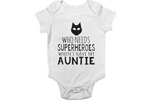 SHOPAGIFT Who Needs Superheroes When I Have My Auntie Baby Vest Bodysuit