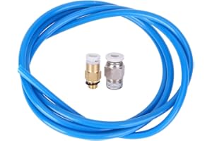Drukarka 3D Zdalna Dysza Bowden Tube, Ender 3 Zestaw Tubo Prosta Pneumatyczna Rurka PTFE Złącze Wciskane (1M)