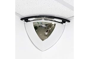 GXFC Espejo de Seguridad acrílico Convexo, Espejo panorámico de la octava cúpula, Ángulo de visión de 90 Grados, Adecuado para Tiendas, oficinas o fábricas, Taller de Seguridad