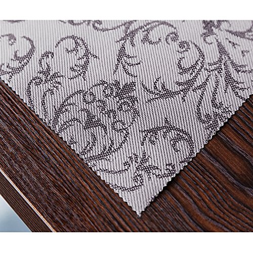 Tischsets (6er Set) – Soriace® Sets Tabellenplatzmatten Abendessen waschbare Kunststoff Vinyl platzsets / tischläufer, 45 * 30cm, Gray - 4