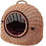 1-1-K Katzen-Transportkorb/Transportbox von GalaDis (45 x 35 x 35 cm) + 1 Kissen, abnehmbares Gitter, auch als Katzenkörbchen o. Katzenhöhle verwendbar (Größe : Standard)